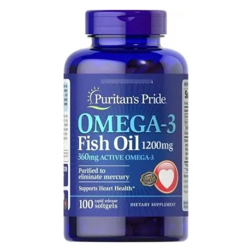 Omega 3 Fish Oil 1200 Mg 100 Softgels Puritans Pride