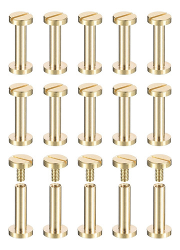 Tornillos Chicago De Latón, Paquete Z230, 15 X 8 Mm, Con Par