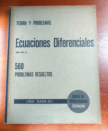 Teoría Y Problemas De Ecuaciones Diferenciales Frank Ayres 