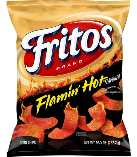 2 Bolsas De Fritos Sabor Flamín Hot 262.2g C/u