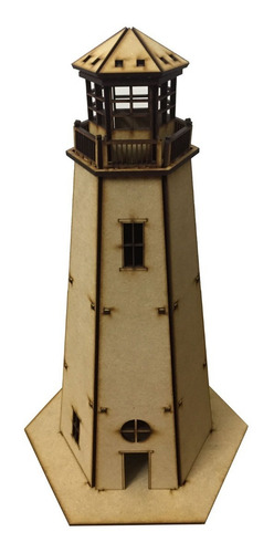 Imagen 2 de 8 de Souvenir Nautico Faro Fibrofacil 36cm Mdf Grande Candybar