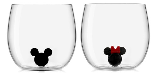 Vasos De Vino Sin Tallo Icono De Mickey Mouse De Disney...