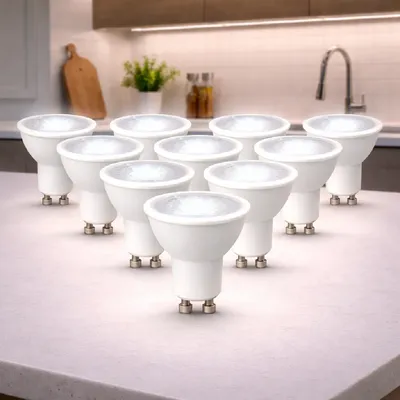 Kit 10 Lampada Led Dicróica Mr16 4,8w 4000k Gu10 Branco Alut