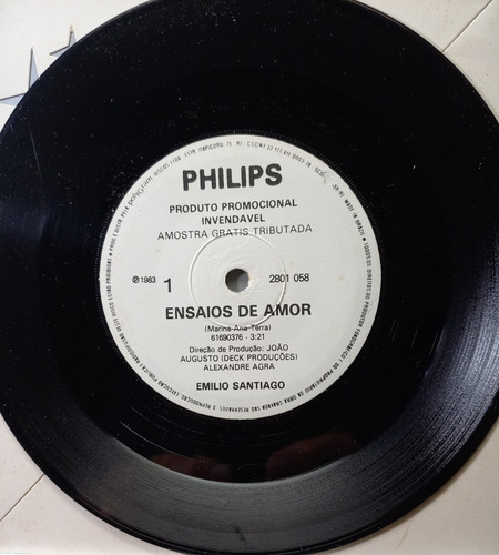 Compacto - Emilio Santiago / Ensaios De Amor/ Polygram (Usado)
