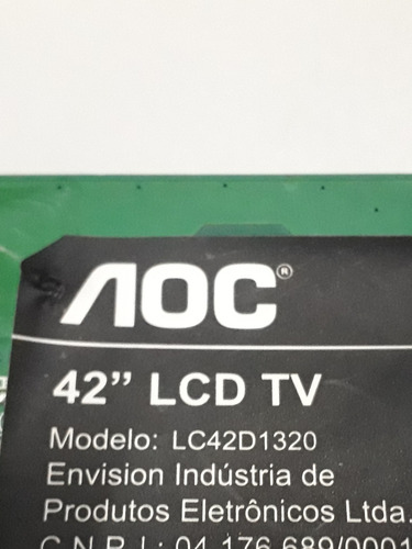 Placa T-com Aoc Lc42d1320 Testada E Com Flats!! (Usado)