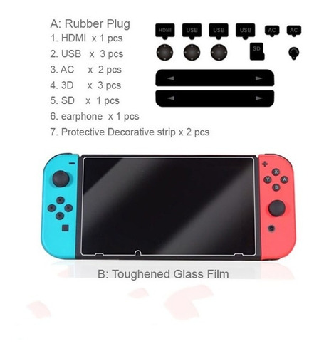 Dobe - Kit Anti Polvo Para Nintendo Switch 13 En 1