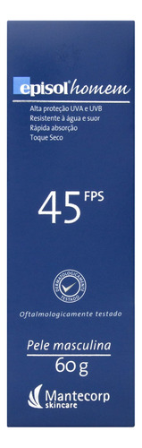 Protetor Solar Fps 45 Mantecorp 60g Toque Seco
