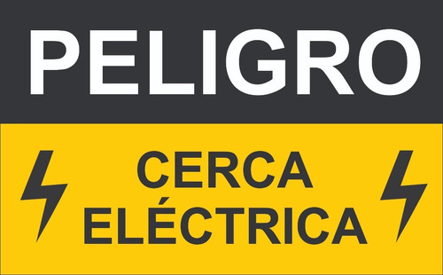 Cartel Cerca Eléctrica 30x20 Cm Alto Impacto Oferta!!!