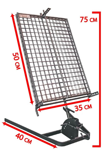 Imagen 2 de 10 de Parrilla Portatil Asador Libro Pinche 35x50 Premium Brasas®