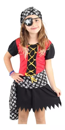 Fantasia Infantil Feminina de Pirata com Acessórios., Item Infantil  Fanfarrinha Usado 91476200