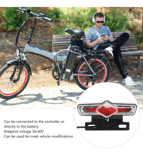 Luz Trasera Eléctrica Para Bicicleta, 36 V, 60 V, Señal De G