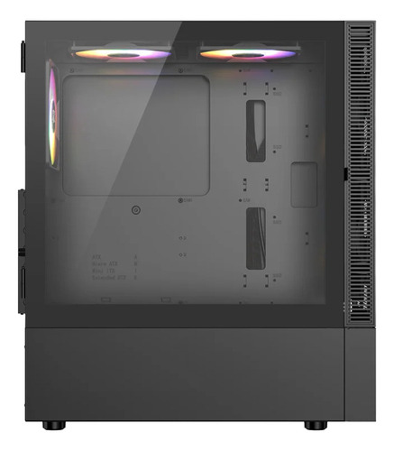 Chasis Xyz Airone 200 Mesh Negra 5.fan Argb Color Negro