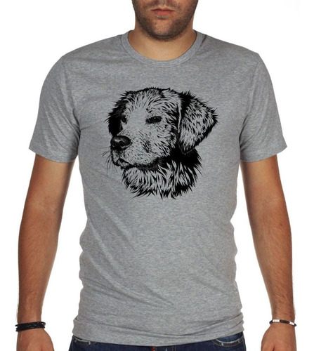 Remera De Hombre Perro Silueta Vector