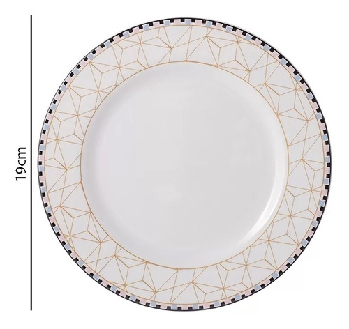 Imagem 4 de 5 de Jogo De Mesa Jantar Prato Raso Pantanal Porcelana 6 Pcs *