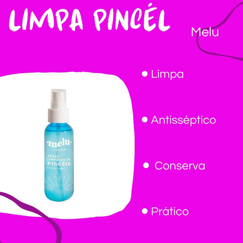 Limpador P/ Pincéis Melu By Ruby Rose Renova Completamente