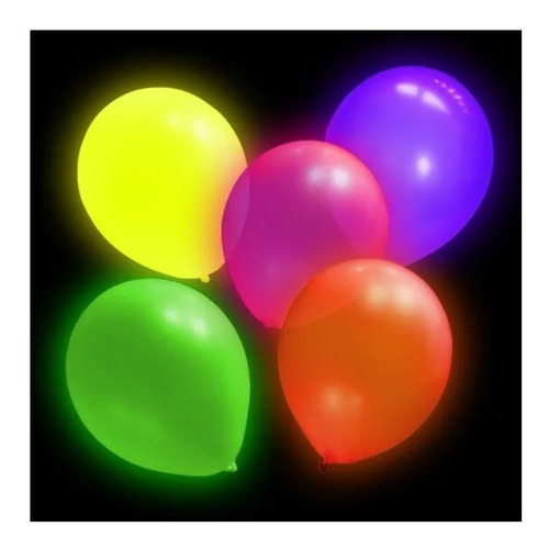 Dada®pack 12 Globos Neón Para Fiestas Flúor Fluorescentes Uv