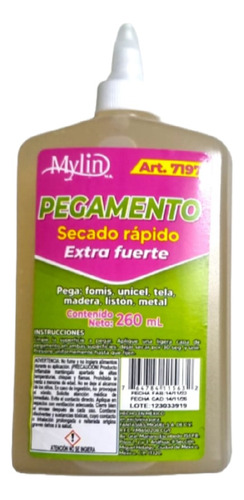 Pegamento Mylin Trasparente 260ml Secado Rápido Bisutería 1p