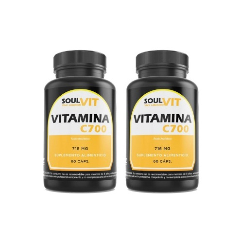 Vitamina C 700 Pack 120 Caps Soulvit