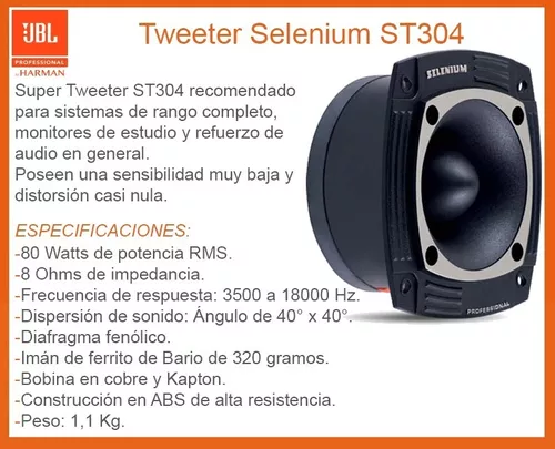 Pack 10un Mini Tweeter JBL Modelo St304 Acessório Decorativo para