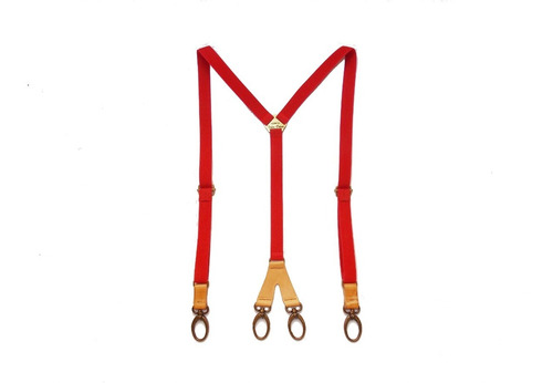 Tirador Pantalón Suspenders Mosq Dob Esp Cu Rojo Bro 3cm