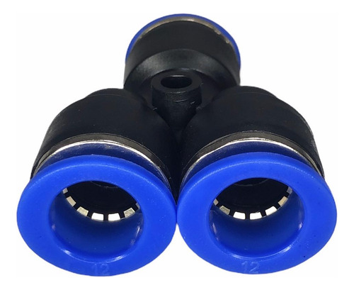 Conexão Pneumática União Y Fluir Tubo 12mm Engate Rápido