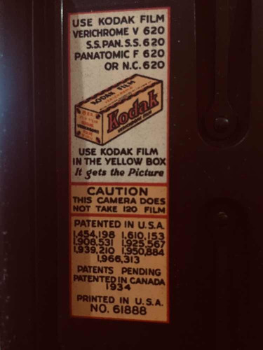 Camera Antiga Kodak 1934 Funciona !