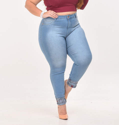 Calça Jeans Plus Size Roupa Feminina Tamanhos Grandes Strech