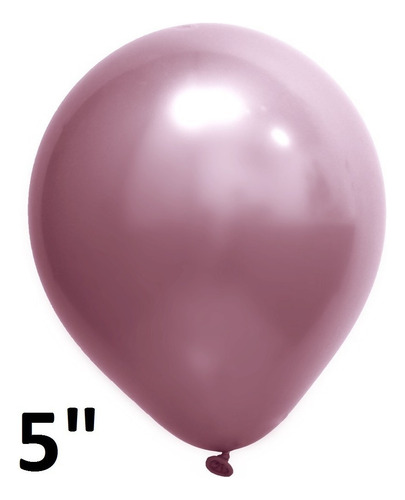Art-Latex balão cromado redondo cor rosa tamanho 5 " 25 unidades