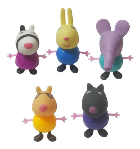 Amigos Peppa Pig Kit Com 10 Peças Família Peppa