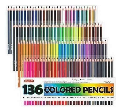 Juego De 136 Lapices Para Colorear Bocetos Arte Premium