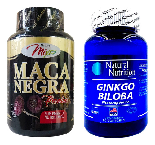 Maca Negra + Ginkgo Biloba - Unidad a $425