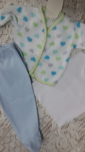 Conjunto Recien Nacido Bata Polar + Rana + Chaleco 