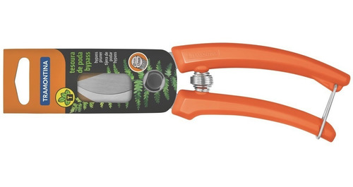 Tijera De Podar Con Lámina Metálica Tramontina LG Color Naranja