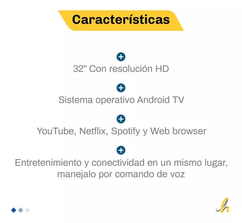 RCA Smart TV 32 Pulgadas LED HD WiFi Android Televisor con Google  Assistant, Control por Voz, Google Play Store, Bluetooth, Chromecast  Incorporado : : Electrónica