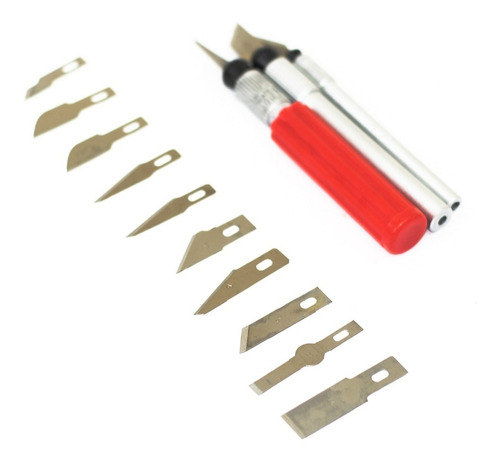 Imagen 3 de 6 de Set Cutter 13 Piezas Intercambiables Tipo Bisturi Tipo Mecha