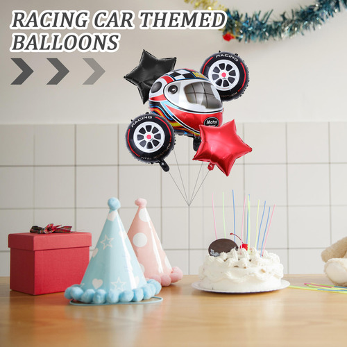 1 Juego De Globos Para Fiesta De Cumpleaños Con Coche De Car