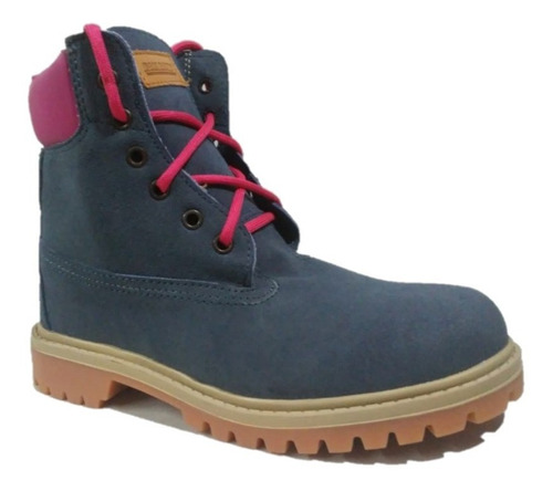 Botas Panam Para Mujer Color Azul T: 24 Cm, Hermosas