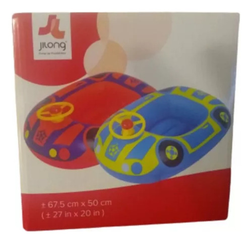 Bote Inflable Forma De Auto Con Volante Y Bocina Infantil 