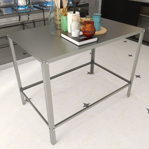 Prateleira De Parede + Mesa Aço Inox Restaurante Lanchonete