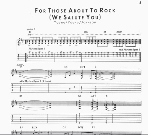 Ac Dc Anthology - Tablatura Y Partitura Guitarra Hard Rock