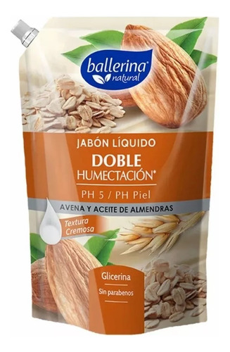 X2 Jabón Líquido Ballerina Natural 750 Ml Jabón Humectante