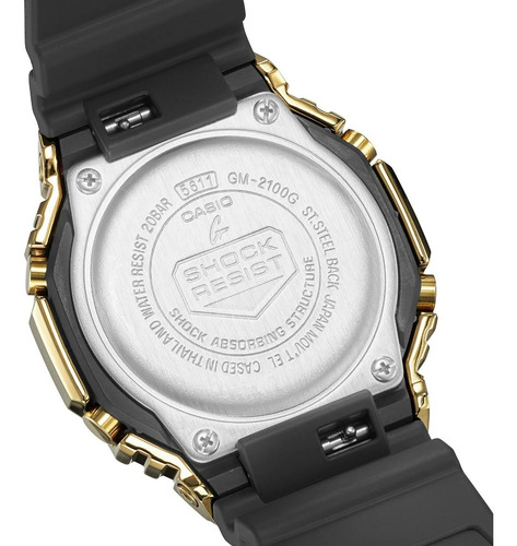 Imagen 7 de 10 de Reloj Casio G-shock Youth Iones Dorados Gm-2100g-1a9cr