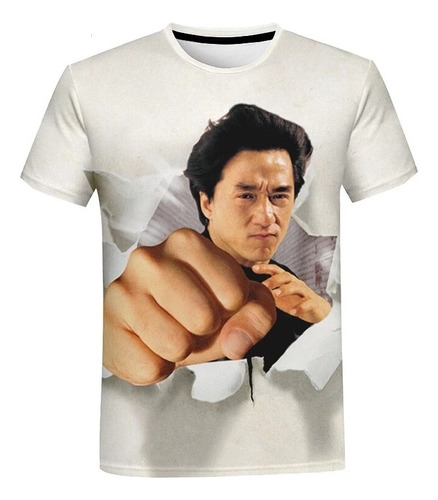 Playera 3d Con Estampado De Jackie Chan, Estrella De Cine D