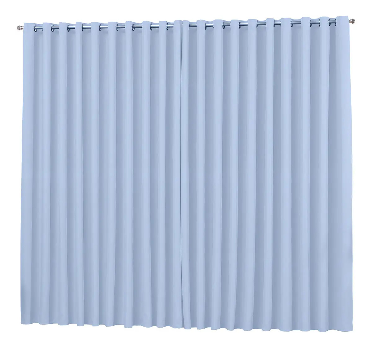 Cortina Blackout Em Tecido 3,00x2,80 Corta Luz Cor Azul Bebê