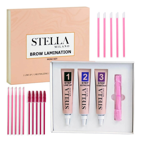 Kit Brow Lamination Lash Lifting Stella Milano 7g - Brindes