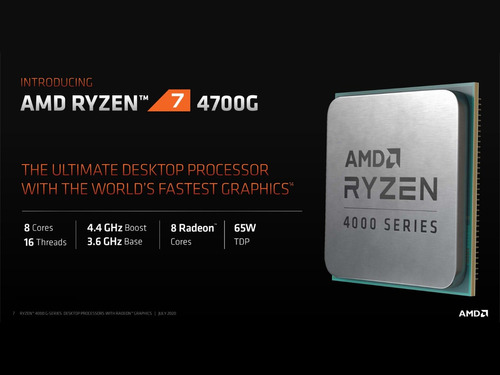 Imagen 1 de 6 de Amd Ryzen 4700g Con Grafica Integrada Radeon Vega