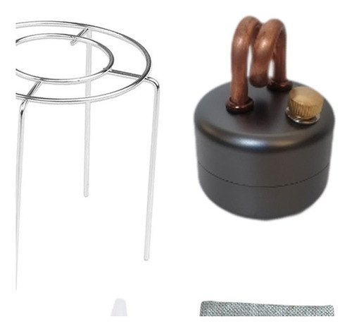 Forno De Álcool Mini Queimador De Álcool Com Suporte Prata