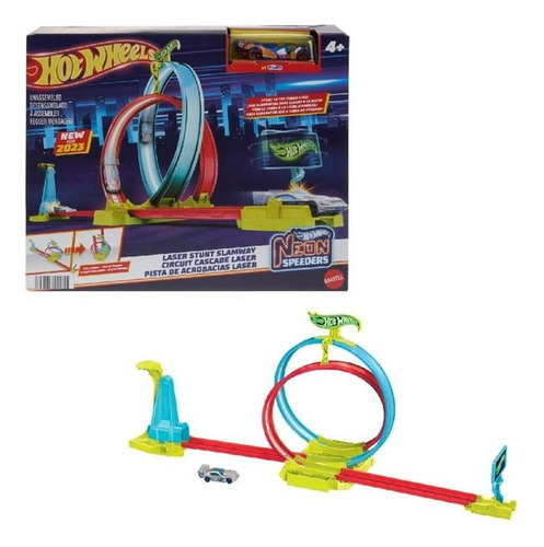 Hotwheels - Pista De Acrobacias Laser - Neon Speeders Mattel