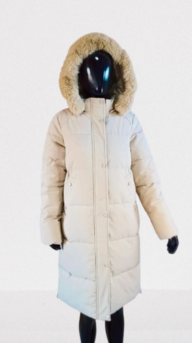 Campera Larga Camperon Mujer Capucha Desmontable