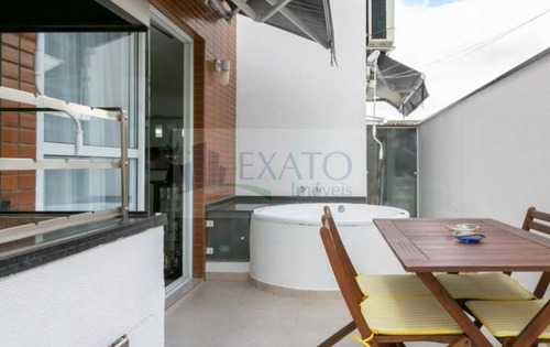 Imagem 3 de 15 de Cobertura Duplex Com 130m², 2 Dormitórios, Terraço Com Churraqueira E Hidro, 2 Vagas. - Em16764